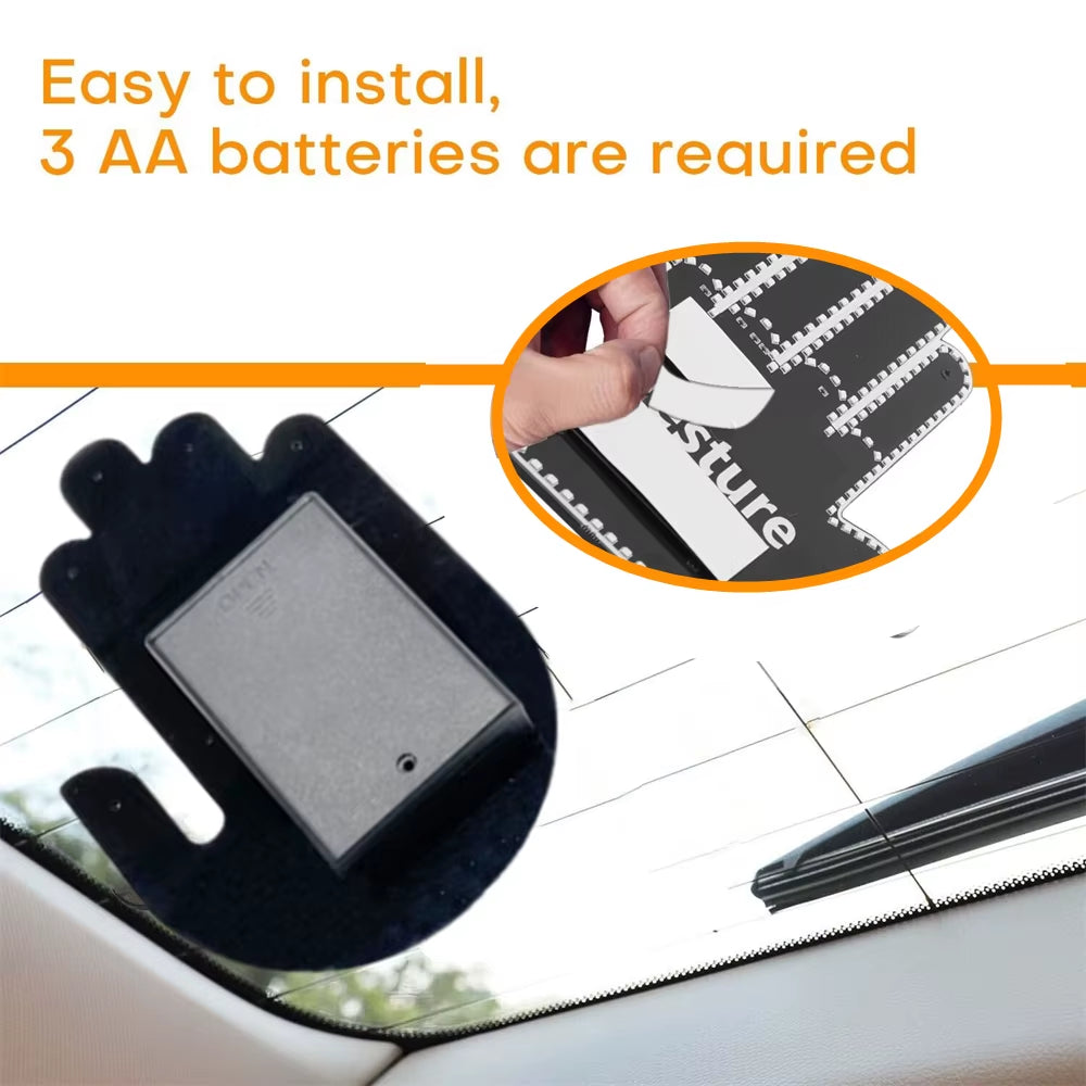 Unleash Your Inner Road Warrior with the Hilarious LED Hand Gesture Car Light – Flip the Bird in Style!