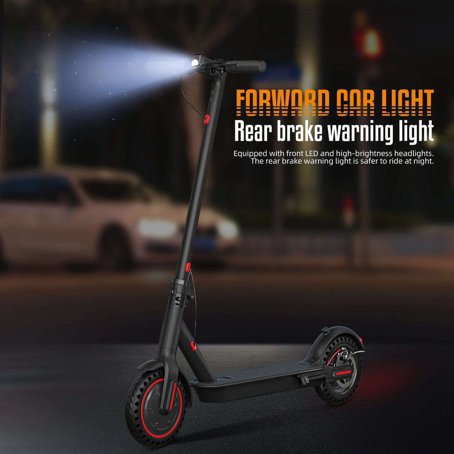 350W Foldable Electric Scooter for Adults Teens,Explosion-Proof Tires,Dual Brake System,Lightweight APP Support E-Scooter