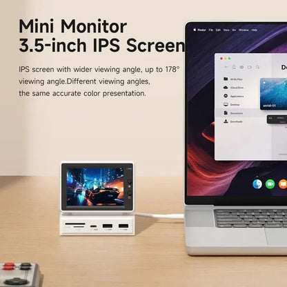 Hagibis 3.5-Inch IPS Mini Screen: The Ultimate Data Monitor Display with USB-C Hub for Your Laptop, PC, or Macbook