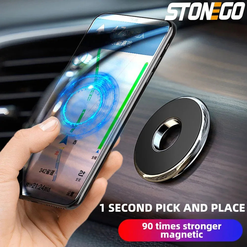 Revolutionary Magnetic Car Phone Holder - Mini Round Shape Stand for Ultimate Convenience and Stability