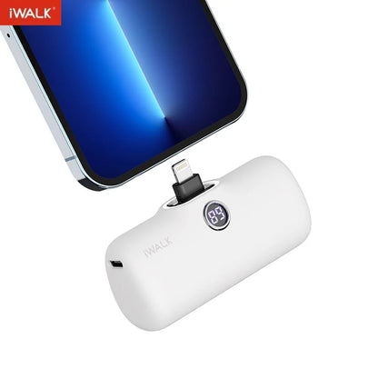 Power Bank 4800mAh - Ultra Mini Portable Fast Charger for iPhone with Digital Display and Two-Way Quick Charge