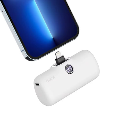 Power Bank 4800mAh - Ultra Mini Portable Fast Charger for iPhone with Digital Display and Two-Way Quick Charge